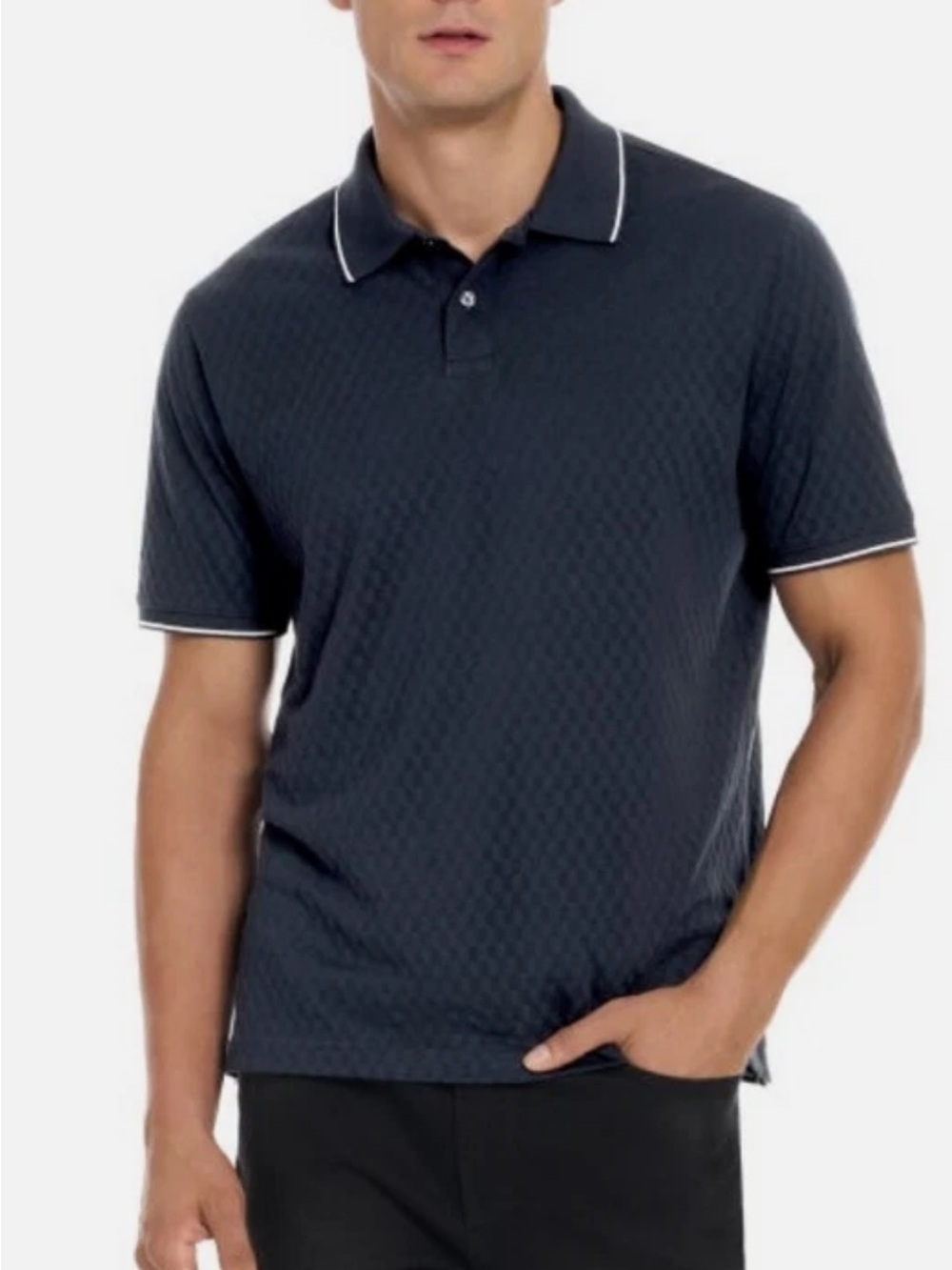 Ted Baker Navy Polo textured